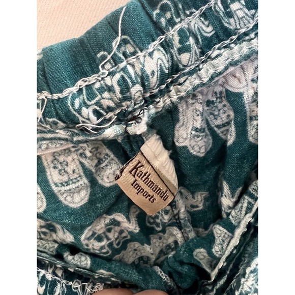 Women's Harem Pants,‎ Elephant Design, Pockets, Elastic Waist Drawstring, Sz Med - Picture 7 of 7
